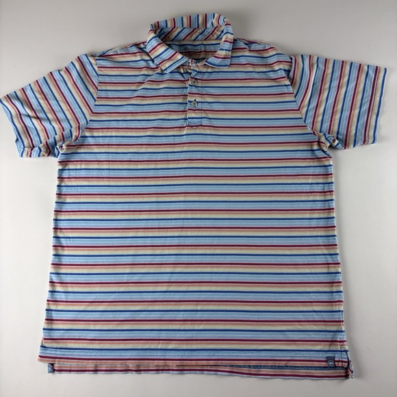 Peter Millar Other - Peter Millar Men's Larg Golf Polo Shirt Pastel Rainbow Striped Pima Cotton Soft
